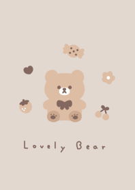 Bear and items/beige thick