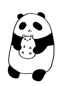 Panda and white hamster2