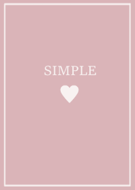 SIMPLE HEART =retrorose pink=