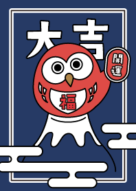 Lucky Owl. Mt.Fuji / POP / Indigo ver.