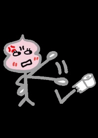 Stick figure Kon-u .Black.Toilet Paper1