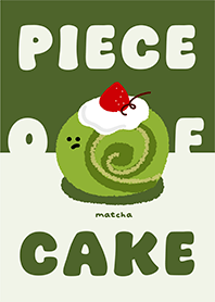 一片抹茶蛋糕