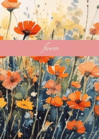 Cute Orange Flowers light pink