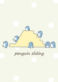 Penguin Sliding -green- dot