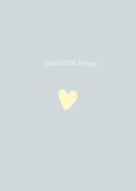 Simple Mini Mini Heart gray x creem