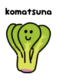 Cute Japanese mustard spinach Theme