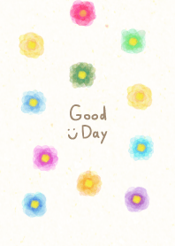 水彩 花 カラフル5