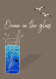 グラスの中の海01 + 藍色