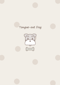 Tongue-out Schnauzer -brown- 2