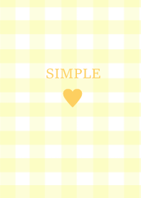 SIMPLE HEART / check orangeyellow