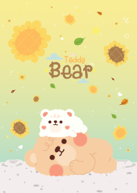 Teddy Bear Sunflower Day Kawaii