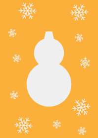 Orange simple snowman theme