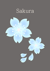 淺藍色簡約櫻花