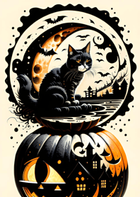 halloween cat 91332F