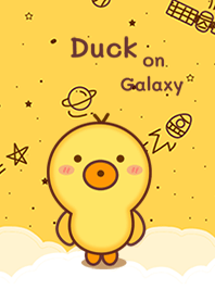 Duck on galaxy yellow