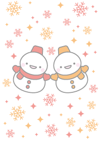 Red Orange: Snowman combination theme