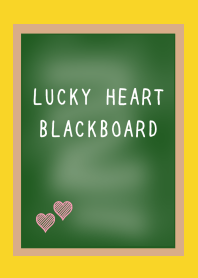 LUCKY HEART BLACKBOARDj-YELLOW-RED