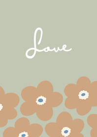 in bloom, flower w / mist green