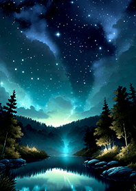 Beautiful starry night view#2871