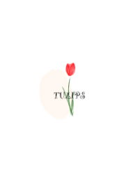 Watercolor Tulips / Red