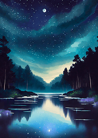 Beautiful starry night view#1241