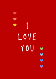 심플한 레인보우 하트(빨간색)