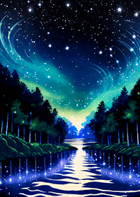 綺麗な星空の夜景着せかえ#292