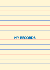 SIMPLE NOTE MY RECORDS PASTEL WHITE