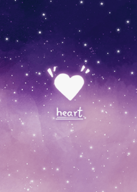 misty cat-starry sky Heart purple2