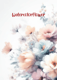 Watercolor-White Flower 55