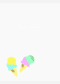 Cold Ice Cream on white