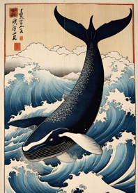 浮世絵 - 鯨 268D9e