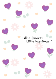 Mini violet heart flowers 4