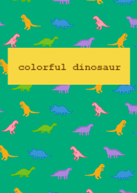 colorful dinosaur /orange green