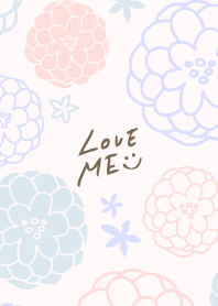 Handwritten flower gentle color25 Japan