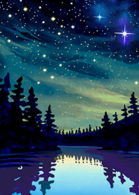 Beautiful starry night view#859