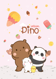 3Bear&Duck Love Ice Cream Kawaii