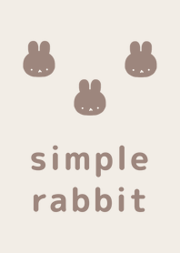 simple rabbit . brown