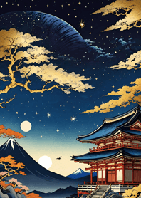 Mountain, Sea, and Moonlit Night 8aD2A8