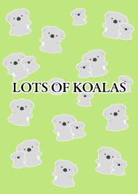 LOTS OF KOALAS-DUSTY YELLOW GREEN