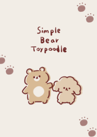簡單的 熊 玩具貴賓犬 淺褐色的