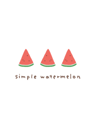 Simple watermelon/red&white