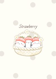 Shimaenaga and Strawberry -beige- dot 2