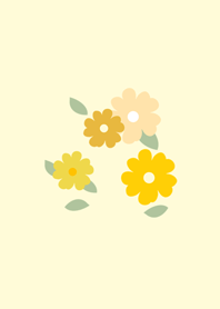 黃色小花朵-簡約