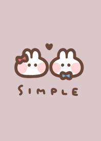 うさぎリボン。ピンクベージュ