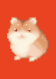 Hamster Pixel Art Theme  Red 02