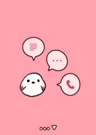 small bird&Simple Shimaenaga red pink