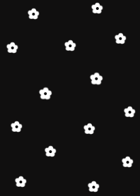 flower pattern -black-