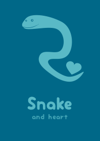 Snake & heart Marine blue