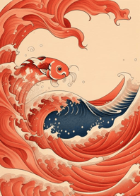 Ukiyo-e Koi Fish USFn